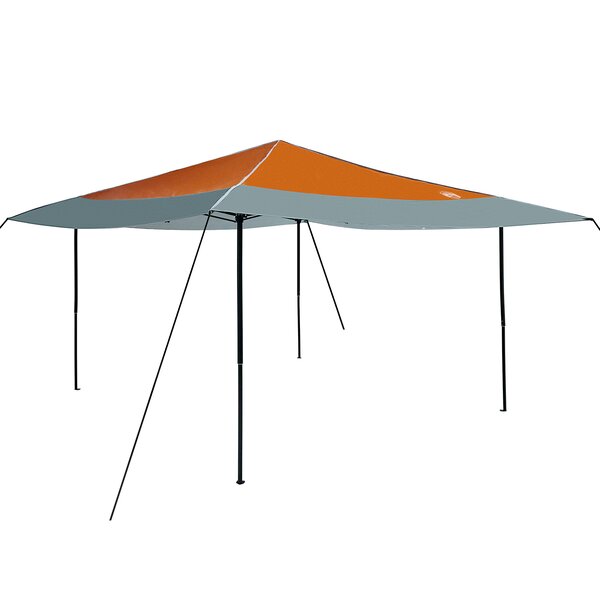 vidaXL Tente à abri Orange 400 x 400 x 227 / 236 / 245 cm Tissu Oxford