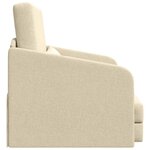 vidaXL Canapé-Lit Crème 65 x 80 x 83 cm tissu