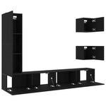 vidaXL Ensemble de meubles TV 6 Pièces Chêne noir 160 x 30 x 30.5 cm