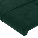 vidaXL Tête de lit Vert foncé 144 x 5 x 118/128 cm Velours