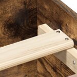 vidaXL Cadre de lit sans matelas chêne fumé 90x200cm bois d'ingénierie