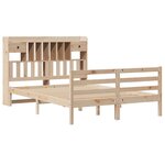 vidaXL Lit bibliothèque sans matelas 160x200 cm bois massif de pin