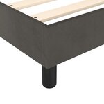 vidaXL Cadre de lit sans matelas gris foncé 90x190 cm velours