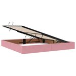 vidaXL Lit avec rangement et matelas Rose 200 x 200 cm Velours