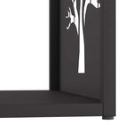 vidaXL Portant de bois chauffage noir 40x40x40 cm
