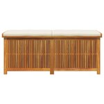 vidaXL Boîte à coussins d'extérieur 150x50x60 5cm bois massif d'acacia