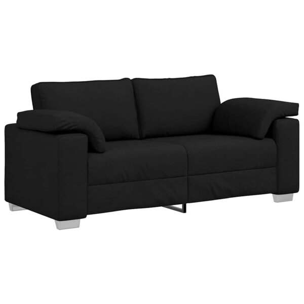 vidaXL Canapé Noir 180 x 80 x 82 cm tissu