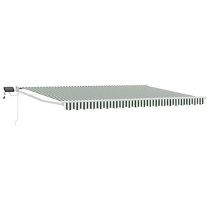 vidaXL Store rétractable manuel avec LEDs Vert et blanc 5 x 3 m