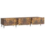 vidaXL Meuble TV Chêne fumé 147 x 34 5 x 32 cm Bois d'ingénierie