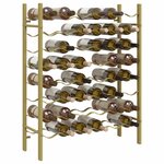 vidaXL Casier à bouteilles pour 48 bouteilles Doré Métal