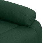 Vidaxl fauteuil inclinable de massage vert foncé tissu