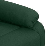 vidaXL Fauteuil de massage Vert foncé Tissu