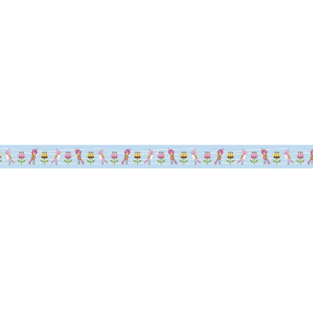 Fabric Tape 1 5 cm (ruban adhesif textile) Oiseaux et fleurs