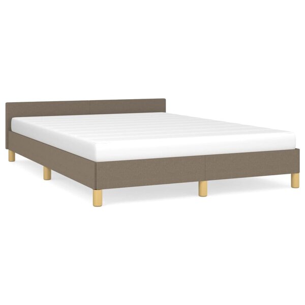 vidaXL Cadre de lit sans matelas taupe 140x190 cm tissu