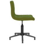 vidaXL Chaises pivotantes à manger lot de 2 vert clair velours