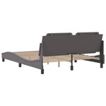 vidaXL Cadre de lit sans matelas gris 160x200 cm similicuir