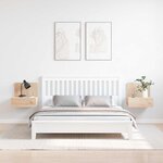 vidaXL Table de chevet avec tiroir 2 Pièces Marron 44 x 32 5 x 40 cm