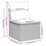 vidaXL Salon de jardin avec coussins 2Pièces marron résine tressée acacia