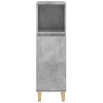 vidaXL Armoire de salle de bain gris béton 30x30x100 cm