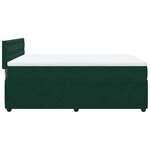 vidaXL Sommier à lattes de lit et matelas Vert foncé 140x190cm Velours