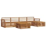 vidaXL Ensemble de canapés d'extérieur 6 Pièces Naturel