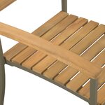 vidaXL Chaise empilables d'extérieur 2 Pièces Bois d'acacia et Acier