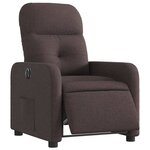 vidaXL Fauteuil inclinable électrique Marron foncé Tissu