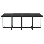 vidaXL Ensemble à manger de jardin coussins 9Pièces Résine tressée Noir