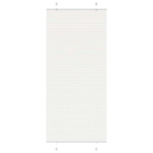vidaXL Store plissé blanc 95x200 cm largeur du tissu 94 4 cm polyester