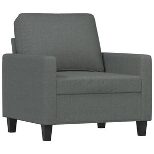 vidaXL Fauteuil Gris foncé 60 cm Tissu