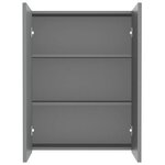 vidaXL Armoire à miroir de salle de bain 60x15x75 cm MDF Anthracite