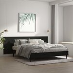 vidaXL Tête de lit murale Noir 240x1 5x80 cm Bois d'ingénierie
