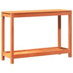 vidaXL Table de rempotage avec étagère cire marron bois massif de pin