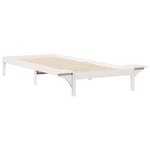 vidaXL Cadre de lit avec tables de chevet Blanc 100 x 220 cm