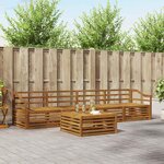 vidaXL Ensemble de canapés d'extérieur 5 Pièces Naturel