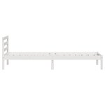Cadre de lit vidaXL avec tête de lit Blanche 90x210 cm en bois de pin massif
