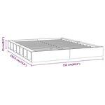 vidaXL Cadre de lit sans matelas noir 135x190 cm bois massif
