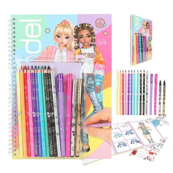 TOPModel Album à colorier avec set crayons