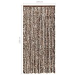 vidaXL Moustiquaire Marron et blanc 100x220 cm Chenille