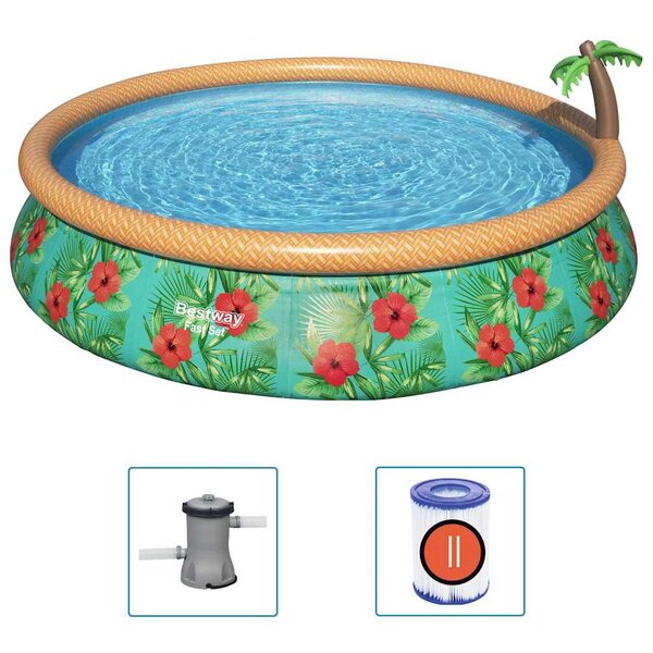 Bestway Ensemble de piscine gonflable Paradise Palms 457x84 cm
