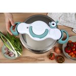 SEB P4624816 Autocuiseur Cocotte minute CLIPSO MINUT' EASY - 7,5L - Tous feux dont induction - Fabriqué en France - Inox et bleu