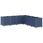 vidaXL Jardinière bleu gris 160x160x53 cm PP