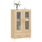 vidaXL Buffet haut chêne sonoma 69 5x31x115 cm bois d'ingénierie