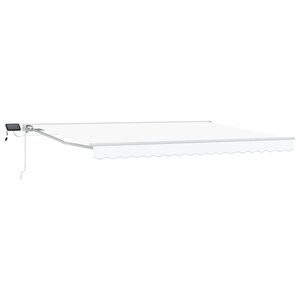 vidaXL Cadre de store manuel avec LEDs Blanc 5 x 3 m