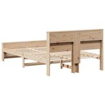 vidaXL Cadre de lit Marron 120 x 190 cm Bois massif en pin