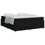 vidaXL Cadre de lit avec matelas Noir 180 x 200 cm tissu