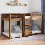 vidaXL Cadre de lit surélevé Bois ancien 76 5 x 200 cm