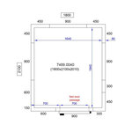 Chambre froide négative avec groupe négatif - hauteur 2010 mm - combisteel -  - acier inoxydable1800 x 2100 x2010mm