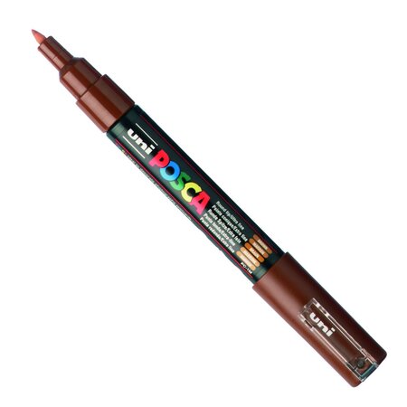 Marqueur Posca Marron PC1MC Pointe conique extra-fine