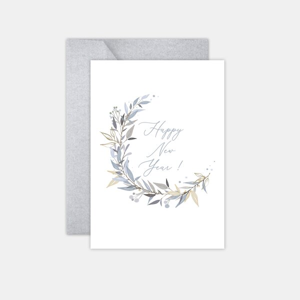 Lot de 25 cartes de voeux couronne